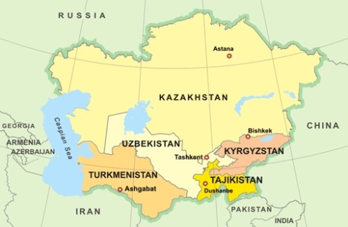 Kazakhstan map