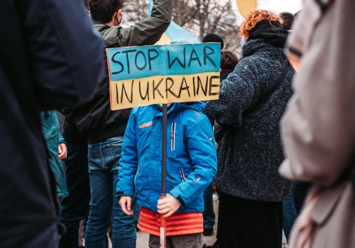 Sign during a Ukraine protest
