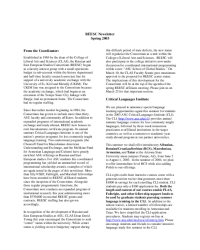 2003 Spring Annual Report