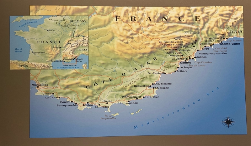 Map of the French Riviera